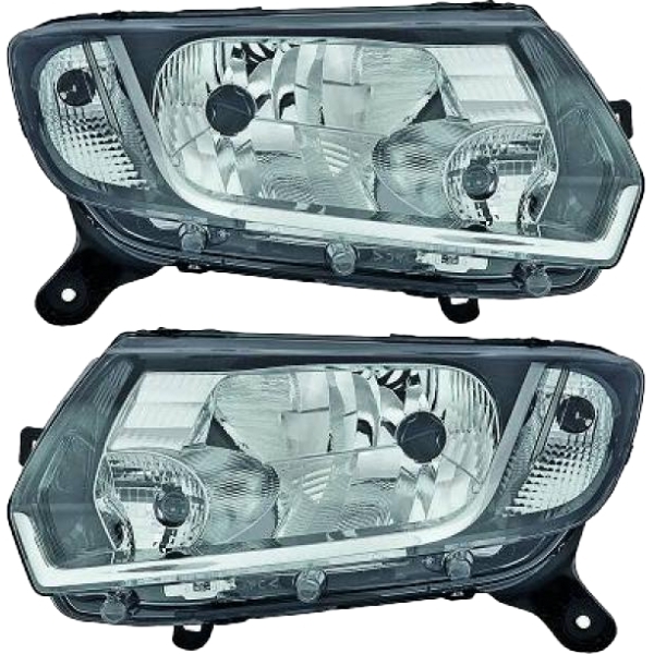 Scheinwerfer SET H4 Klarglas passt für Dacia LOGAN II MCV Sandero bj 12-16