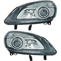 Scheinwerfer SET chrom schwarz H7/H1 passt für...