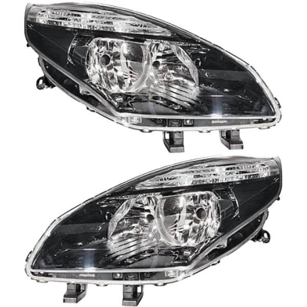 Scheinwerfer H7/H7 SET schwarz passt für Renault Scenic III + Grand bj 09-12