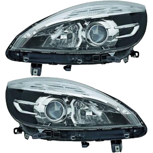 Scheinwerfer SET H7/H7 schwarz passt für Renault Scénic III +Grand ab 2012