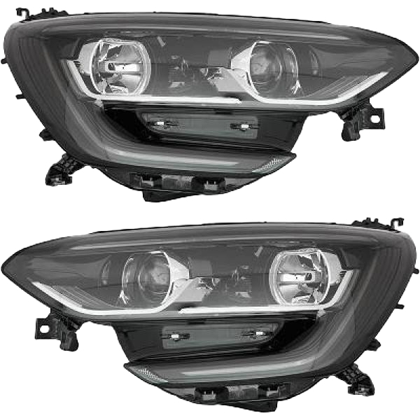Scheinwerfer schwarz H7 TGFL SET passt für Renault Megane IV (B9A/K9A) ab 16