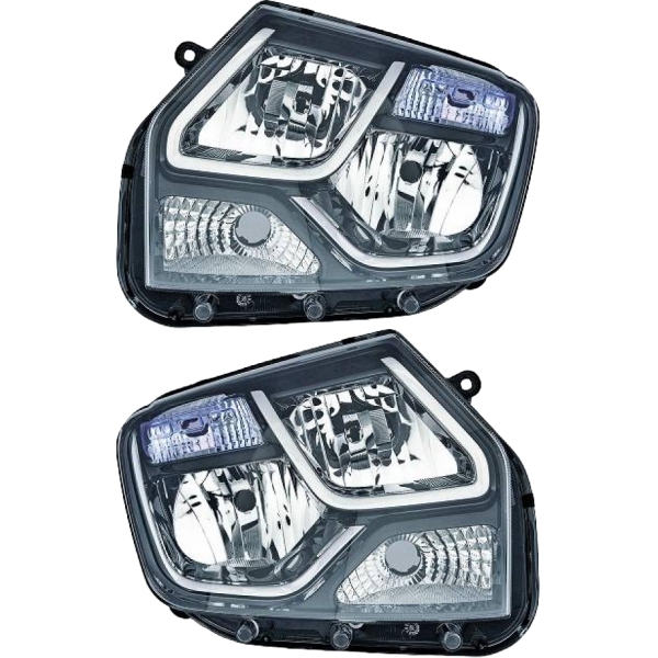 Scheinwerfer mit Tagfahrlicht H7/H1 SET passt für Dacia Duster (HS) ab 10-18