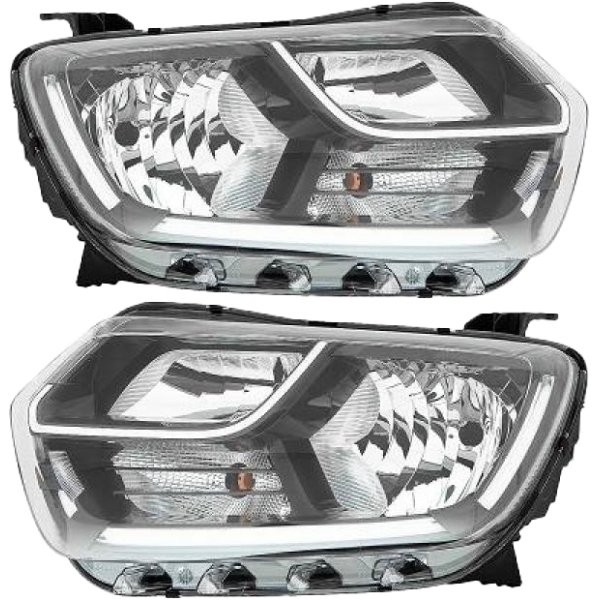 Scheinwerfer Depo LED/H7/H1/PY21W SET passt für Dacia Duster (HM) ab 18