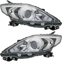 Scheinwerfer schwarz Depo H7/HB3 SET passt für Mazda...