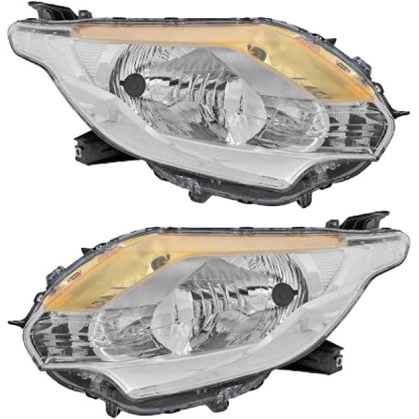 Scheinwerfer chrom H4 SET passt für Mitsubishi L200 (KJ) ab Baujahr 2015