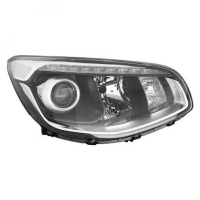 LED Scheinwerfer Depo schwarz H7 SET passt für Kia Soul II Facelift ab 16-18