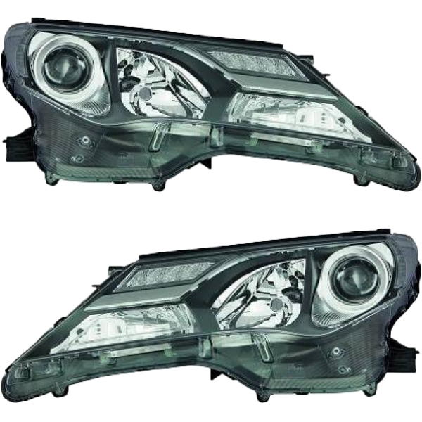 Scheinwerfer LED schwarz D4S SET passt für Toyota RAV 4 IV (A4) ab 13-16