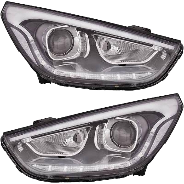 Scheinwerfer LED Depo PY21W HIR2 SET passt für Hyundai ix35 (LM) ab 13-15