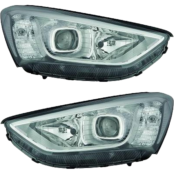 Scheinwerfer Depo LED H7/H7 SET passt für Hyundai Santa FÉ III (DM) ab 12-15