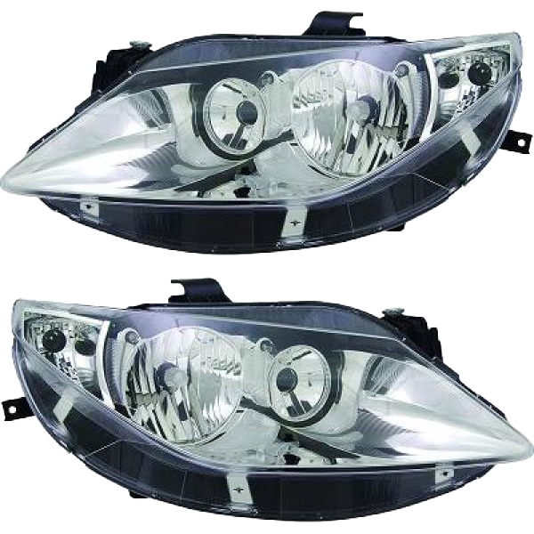 Scheinwerfer H7 Depo chrom SET passt für Seat Ibiza IV (6J5/8/1) ab 08-12