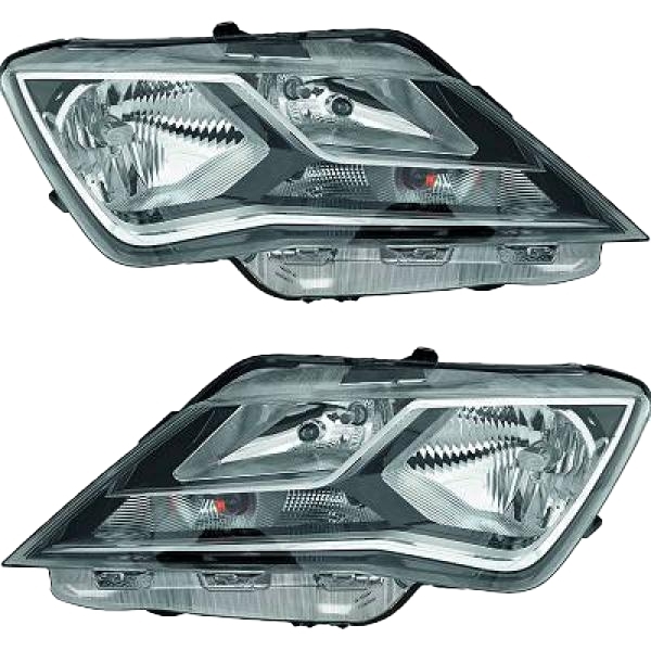 Valeo Scheinwerfer H7 mit TGFL SET passt für Seat Toledo IV (KG3) ab 13-18