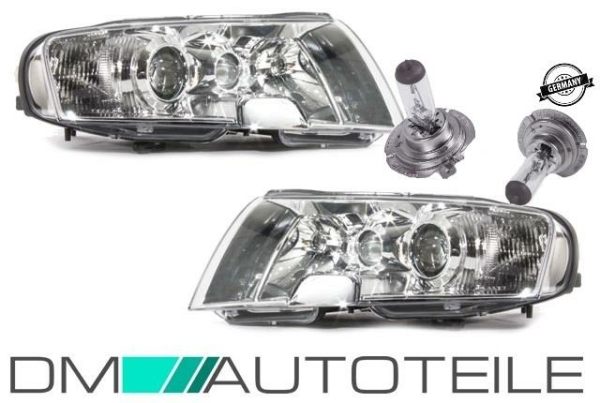 Set Skoda Superb (3U) Scheinwerfer LI+RE H7/H3/H3 Links & Rechts 02-06 +Nebel +Birnen