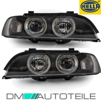 SET HELLA Angel Eyes Scheinwerfer Schwarz RECHTS LINKS...