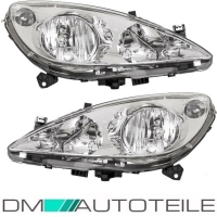 Set Peugeot 307 Scheinwerfer Klarglas Links & Rechts...