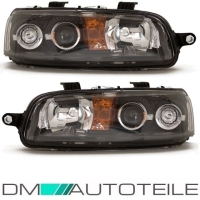 Set Fiat Punto 188 Scheinwerfer Schwarz Links Rechts...