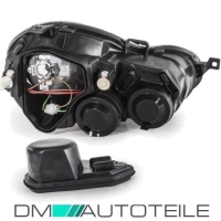 Scheinwerfer links Klarglas + Stellmotor H7/H1 + H7 Birne passt für VW POLO 9N 01-05