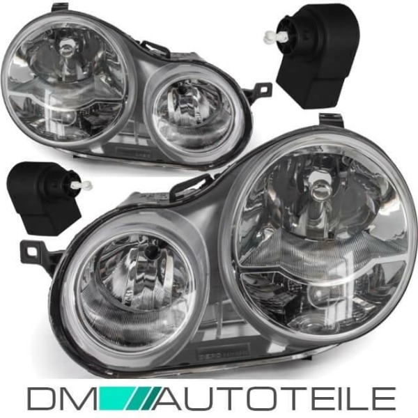 Scheinwerfer Hauptscheinwerfer Links Rechts SET + LWR passt für VW Polo 9N 01-05