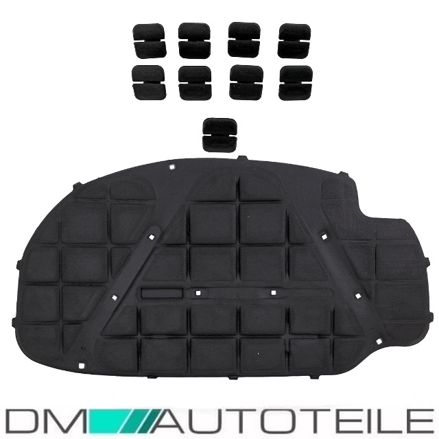 Dämmatte Motorhaube Motorhaubendämmung Motorraumdämmung +Montagekit passt für VW GOLF V 5 JETTA III OE: 1K0 863 831D