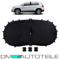 Dämmatte Motorhaube Motorhaubendämmung Motorraumdämmung + Montagekit passt für VW Tiguan 5N ab 2007-2018 OE: 5N0 863 831B