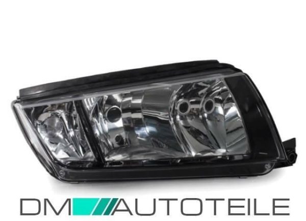 Skoda Fabia 6Y Scheinwerfer rechts Chrom Schwarz Bj 99-07 für LWR H7/H3