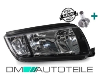 Set Skoda Fabia 6Y Scheinwerfer rechts Chrom Schwarz Bj...