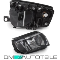 Set Skoda Fabia 6Y Scheinwerfer links Chrom Schwarz Bj 99-07 für LWR H7/H3 +1x H7 Birne