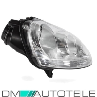 Scheinwerfer Rechts Chrom Halogen H7/H7 + LWR passt für VW Golf 5 Jetta 05-10