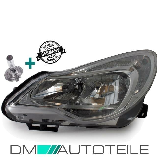 Set Opel Corsa D Scheinwerfer links Klarglas 11-14 Facelift + Tagfahrlicht H7/H1+Birne