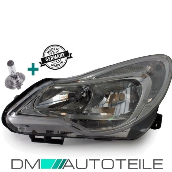 Set Opel Corsa D Scheinwerfer links Klarglas 11-14 Facelift + Tagfahrlicht H7/H1+Birne