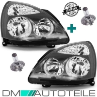 Set Renault Clio II Scheinwerfer rechts+links schwarz Bj...
