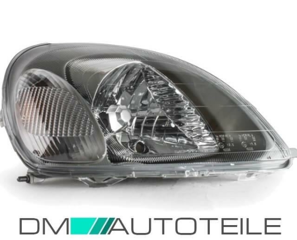 Toyota Yaris Scheinwerfer rechts Bj 99-02 + Stellmotor H4 Fassung