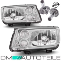 Scheinwerfer SET Klarglas Chrom H4/H3 mit Nebel + H4...