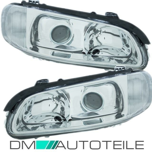 Set Opel Omega B Klarglas Scheinwerfer Bj 94-99 für LWR H1/H7