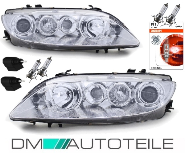 Set Scheinwerfer H1/H1/H3 Links & Rechts mit Motor & Birnen passt für Mazda 6