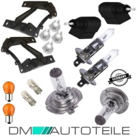 Scheinwerfer SET H7/H1 Chrom + Birnen + Garantie passt für VW T5 ab 2003-2009