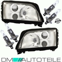 Set Audi A6 C4 Scheinwerfer Klarglas Chrom LI+RE H1/H1/H3...