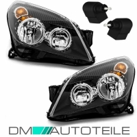 Set Opel Astra H Scheinwerfer RE+LI Schwarz Bj 04-10...