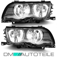 Set Scheinwerfer Re +Li 98-01 Schwarz Klar H7/H7 passt...