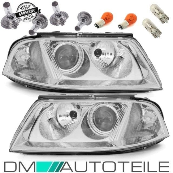 Set Scheinwerfer LI+RE passt für VW Passat 3BG bj .00-05 für LWR H7/H7 OEM +Leuchtmittelpaket