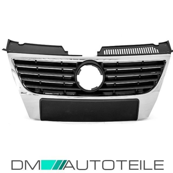 Kühlergrill Frontgrill Chrom Schwarz ohne PDC passt für VW Passat 3C ab 2005-2010