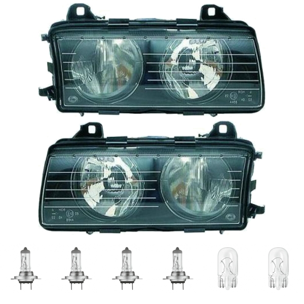 Scheinwerfer links H7/H7 passt für BMW 3er E36 Limo Coupe Cabrio Touring 94-99
