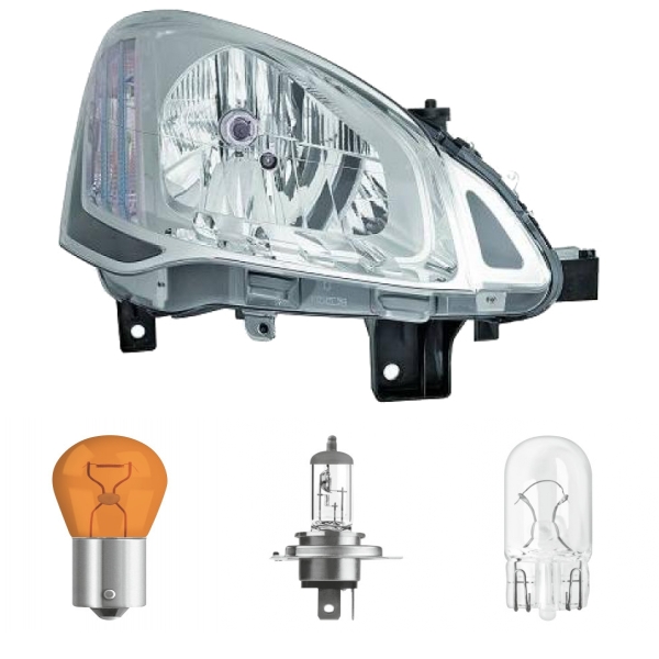 Scheinwerfer Depo H4 rechts passt für Citroen Berlingo Multispace B9 ab 12-18 inklusive Leuchtmittel/Birnen