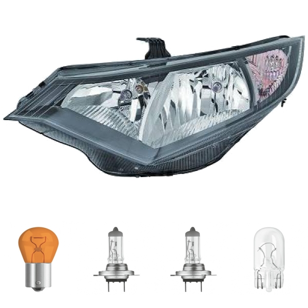 Scheinwerfer H7/H7 Depo links passt für Honda Civic IX (FK/FB) ab 2012-2017 inklusive Leuchtmittel/Birnen
