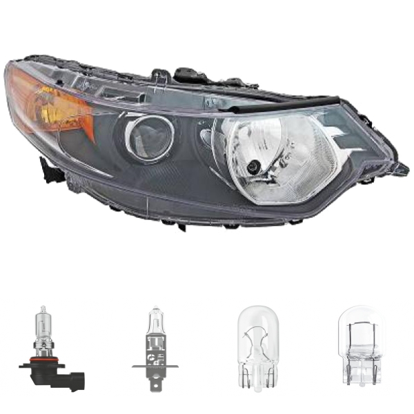 Scheinwerfer Depo HB3 rechts passt für Honda Accord VIII Tourer (CU/CW) ab 08-11 inklusive Leuchtmittel/Birnen