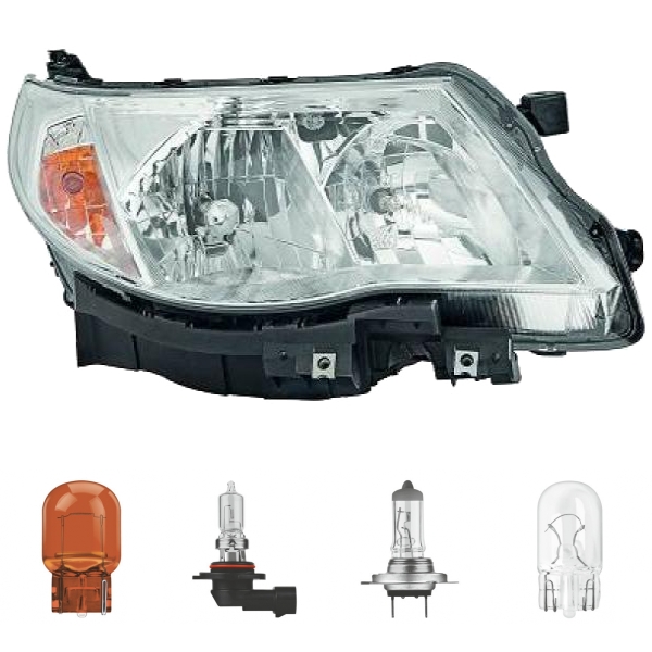 Scheinwerfer Depo HB3/H7 rechts passt für Subaru Forester (SH) ab 08-13 inklusive Leuchtmittel/Birnen