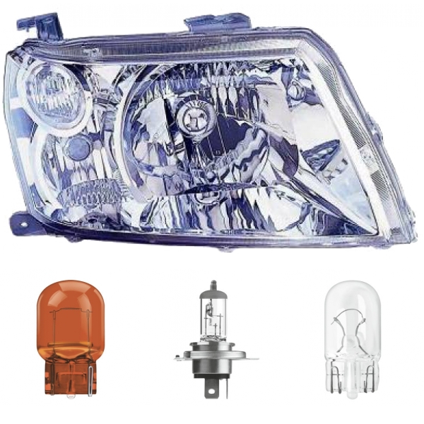 Scheinwerfer Depo H4 rechts passt für Suzuki Grand Vitara (JT) II ab 05-12 inklusive Leuchtmittel/Birnen