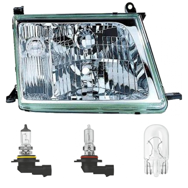 Scheinwerfer Depo HB4 / HB3 rechts passt für Toyota Land Cruiser J1 100 ab 98-05 inklusive Leuchtmittel/Birnen