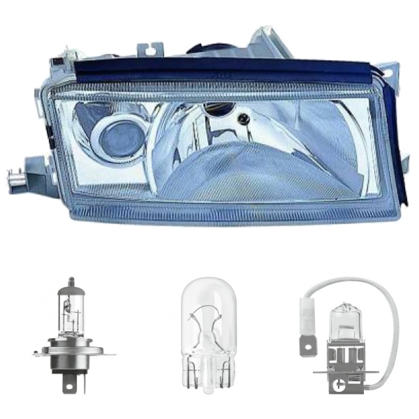 Scheinwerfer Depo H4/H3 rechts passt für Skoda Octavia I 1U2/1U5 Combi ab 97-00 inklusive Leuchtmittel/Birnen