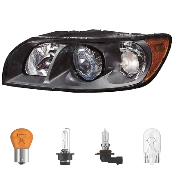Xenon Scheinwerfer Depo D2 links passt für Volvo S40 II V50 (544/MW) ab 04-07 inklusive Leuchtmittel/Birnen