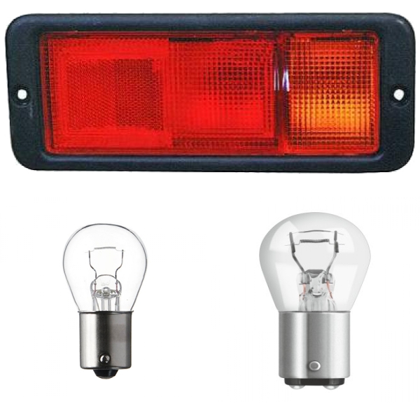 Depo/TYC Rückleuchte rechts passt für Mitsubishi Pajero II Canvas V3 ab 91-00 inklusive Leuchtmittel/Birnen